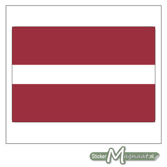 Vlag Letland Sticker
