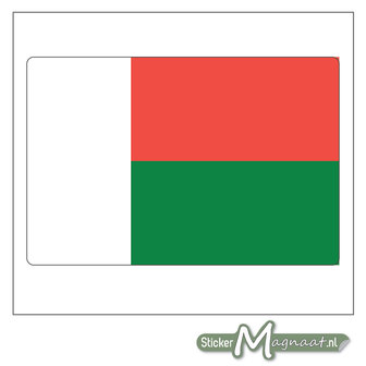 Vlag Madagascar Sticker