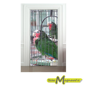 deurstickers papegaai