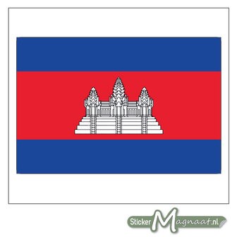Vlag Cambodja Sticker