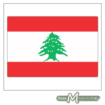 Vlag Libanon Sticker