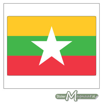 Vlag Myanmar Sticker