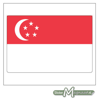 Vlag Singapore Sticker