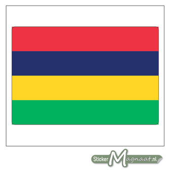 Vlag Mauritius Sticker