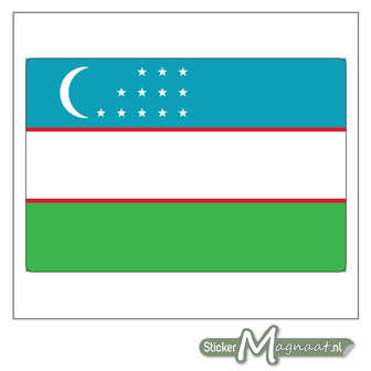 Vlag Oezbekistan Sticker