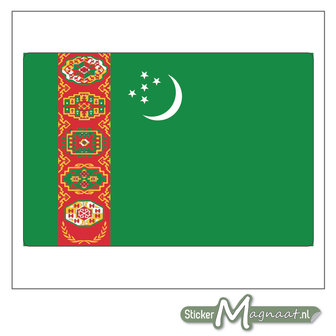 Vlag Turkmenistan Sticker
