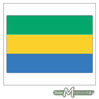 Vlag Gabon Sticker