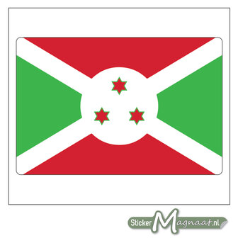 Vlag Burundi Sticker