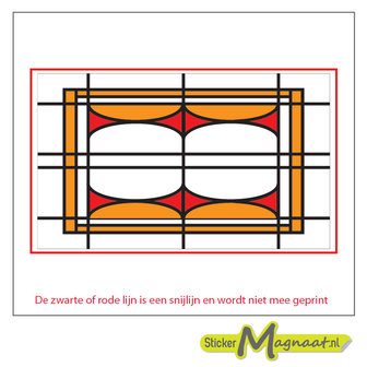 Glas in Lood Stickers - Oranje