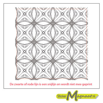 Tegelsticker grijs patroon vierkant