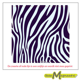 Tegel stickers Zebra