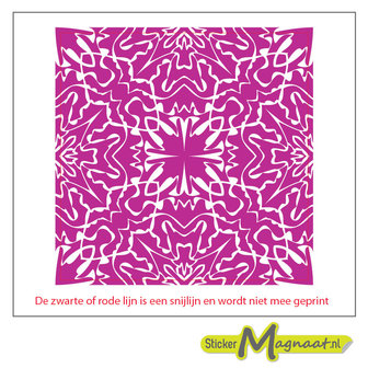 Tegelsticker Arabisch patroon roze