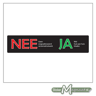 Gang commentator Elegantie Nee-Ja Brievenbus Deur Stickers | StickerMagnaat.nl - Stickermagnaat.nl |  Online Stickers bestellen met gratis verzending vanaf €15,00