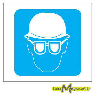Helm en Veiligheidsbril Verplicht Stickers