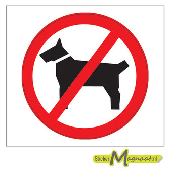 Verboden voor Honden Stickers