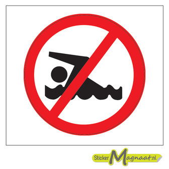 Verboden te Zwemmen Stickers