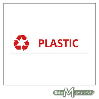 Afval sticker Plastic