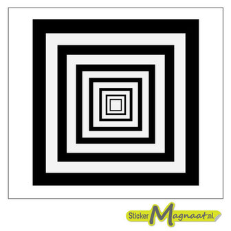 Tegelsticker patroon vierkanten zwart wit