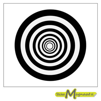 Tegelsticker patroon cirkels zwart