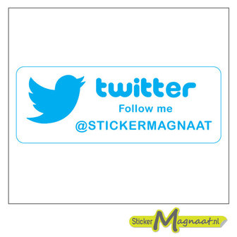 Twitter Stickers met Bedrijfsnaam - 5 Stuks