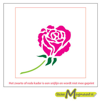 Tegelstickers roos roze