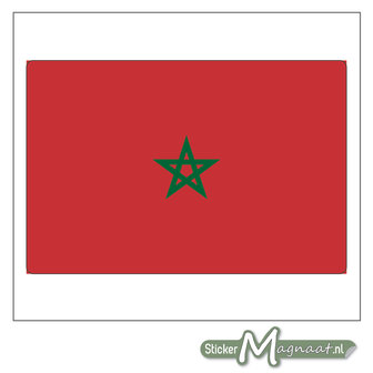 Vlag Marokko Sticker