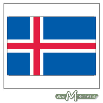 Vlag IJsland Sticker