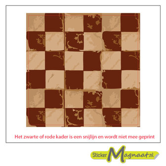 Tegelsticker schaak patroon