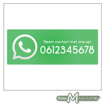 WhatsApp Sticker met eigen nummer