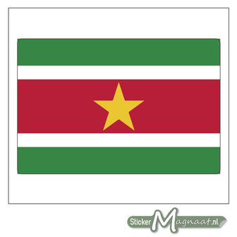 Vlag Suriname Sticker
