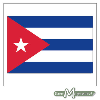 Vlag Cuba Sticker