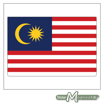 Vlag Maleisi&euml; Sticker