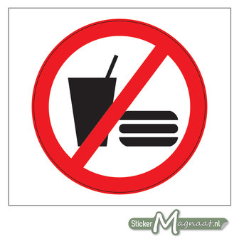 Verboden te Eten en Drinken Sticker