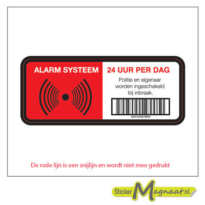 Alarm Systeem Stickers kopen Stickermagnaat.nl Online 