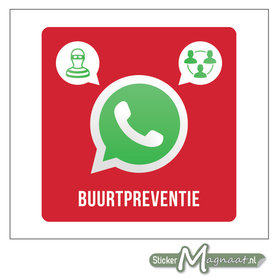 WhatsAppstickers beveiliging buurt preventie