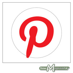 Pinterest Logo Sticker (Wit)