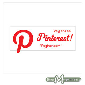 Pinterest Banner Sticker (Wit)