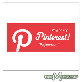 Pinterest Banner Sticker (Rood)