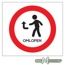 Linksom Lopen Sticker (Met Tekst)