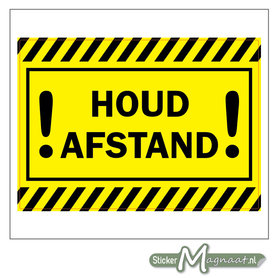 Houd Afstand Sticker