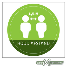 Houd 1,5 Meter Afstand Corona Vloersticker