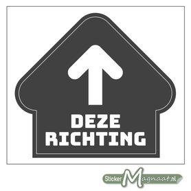 Vloersticker Corona - Eenrichtingsverkeer Pijl