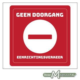 Corona Vloersticker - Eenrichtingsverkeer - Rood