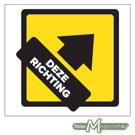 Corona vloersticker - Eenrichting / Eenrichtingsweg - Geel