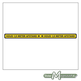 Vloerstickers 1,5 Meter Afstand Houden - Geel