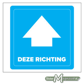 COVID-19 Vloersticker - Eenrichtingsweg - Blauw