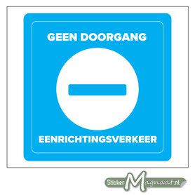COVID vloersticker - Geen Doorgang Sticker - Eenrichting - Blauw