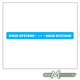 Vloersticker 1,5 Meter Afstand Houden - Blauw