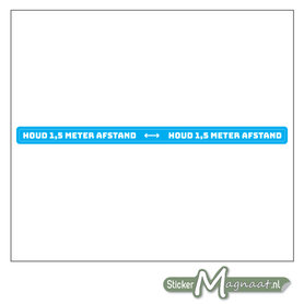 Vloerstickers 1,5 Meter Afstand Houden - Blauw