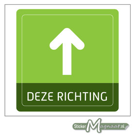 Corona vloersticker - Eenrichtingsweg / Eenrichtingsverkeer - Groen